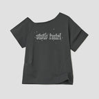 typeservice Hotfix Stitch Off Shoulder Top [Charcoal]