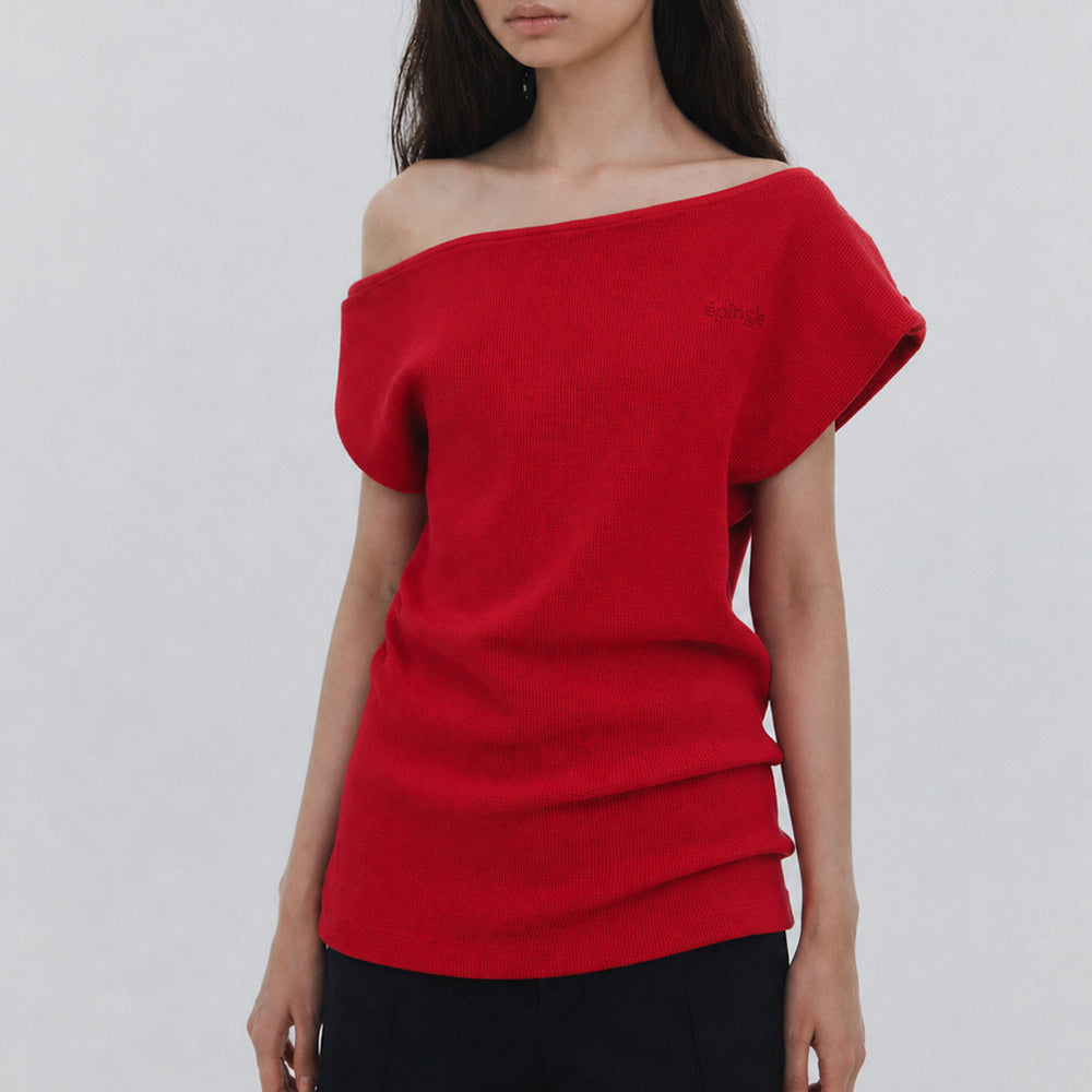 EPINGLER TWISTED ASYMMETRIC T - RED