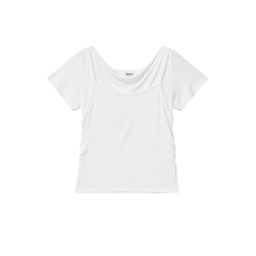 RENSE Cami Layered T-Shirt White