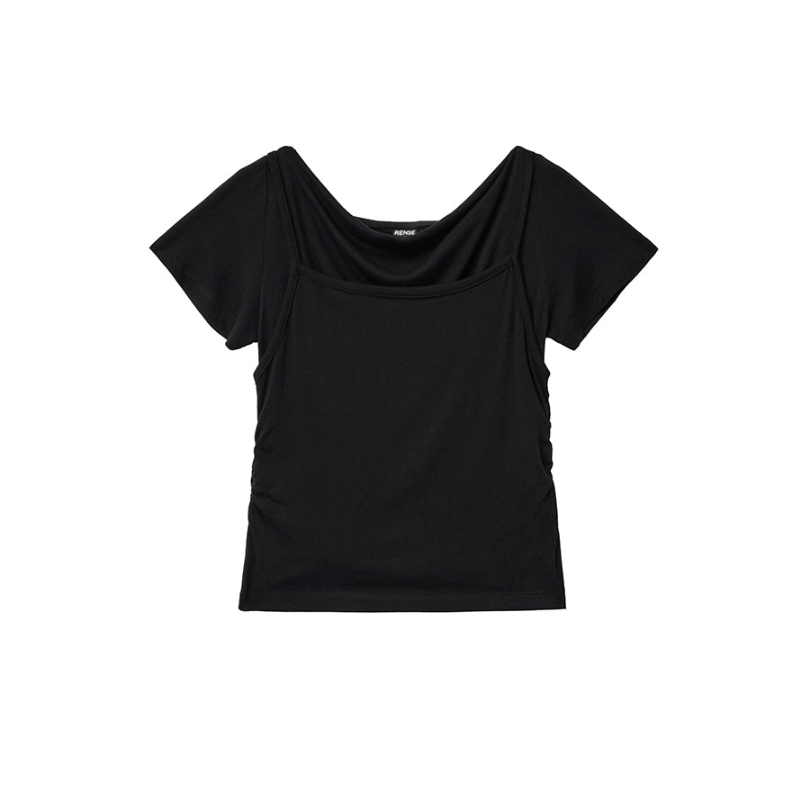 RENSE Cami Layered T-Shirt Black