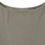 NOIRER FOR WOMEN Boat neck sleeveless t-shirt (ashed khaki)