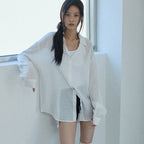 RENSE Crinkle Summer Shirt White