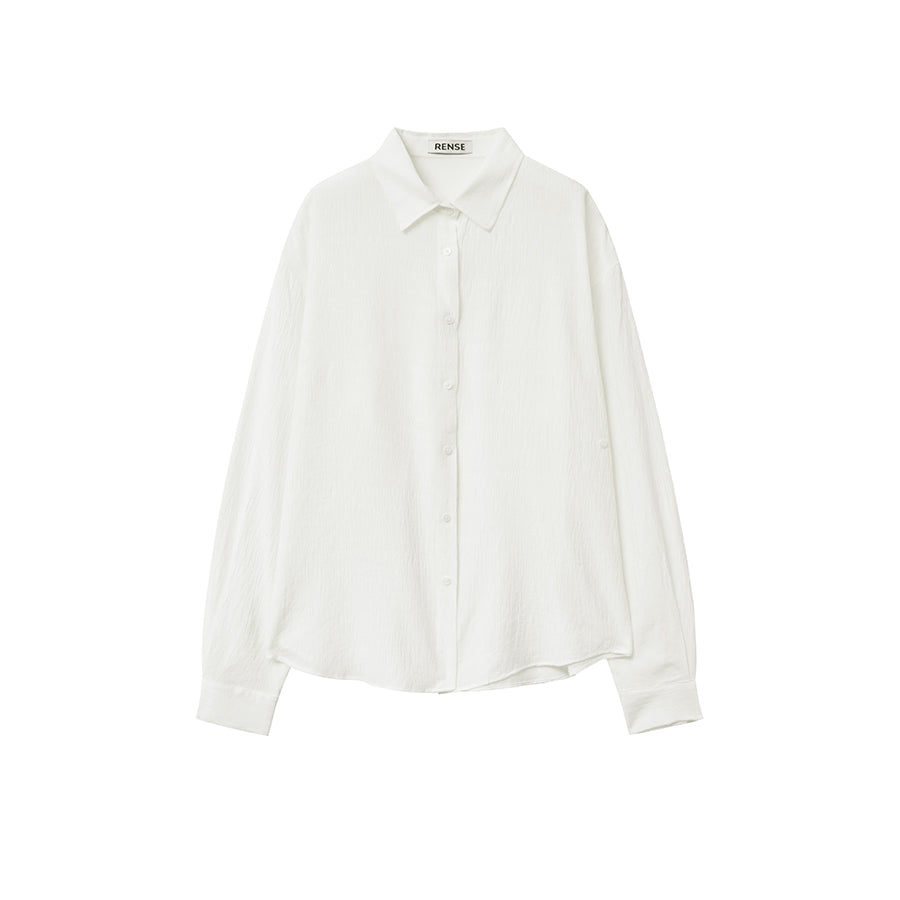 RENSE Crinkle Summer Shirt White