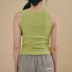 OGGITT APPAREL Basic cotton cap built-in tank top lime