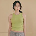 OGGITT APPAREL Basic cotton cap built-in tank top lime
