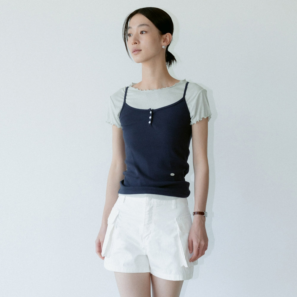 grayroom Button sleeveless top_3color