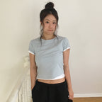 LEATHERY Sorona Ice Peel Cotton Top [5COLOR]