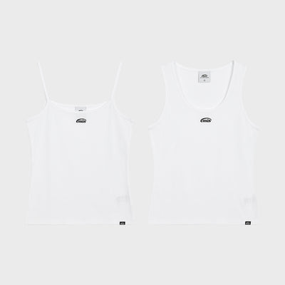 (W) 2PACK SLEEVELESS TOP-WHITE
