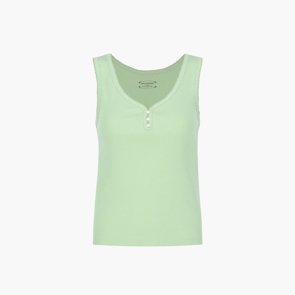DEPOUND [Add color] pincoat henley neck sleeveless (6color)