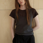 SEUREOUM Signature Slim-fit T-shirt_Chocolate