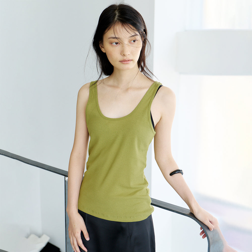 NOEUD Deep Round Sleeveless (Olive)