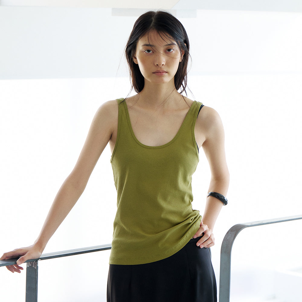NOEUD Deep Round Sleeveless (Olive)