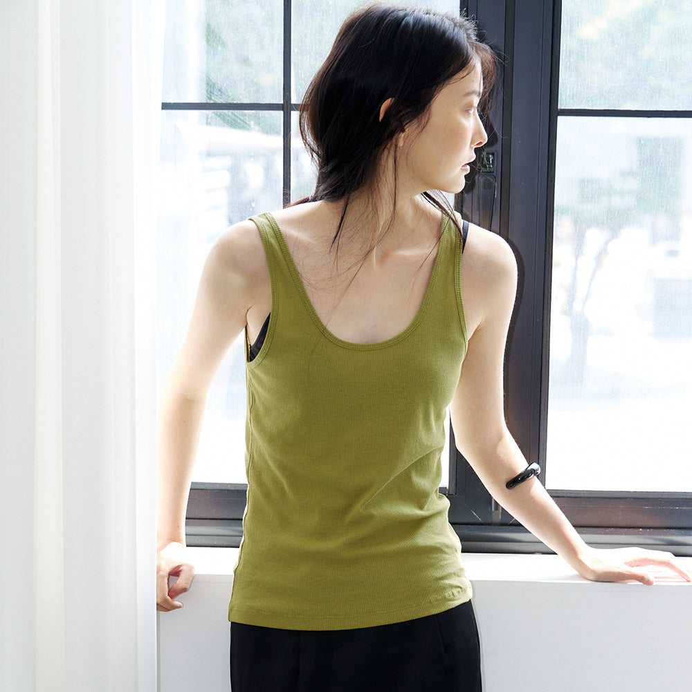NOEUD Deep Round Sleeveless (Olive)