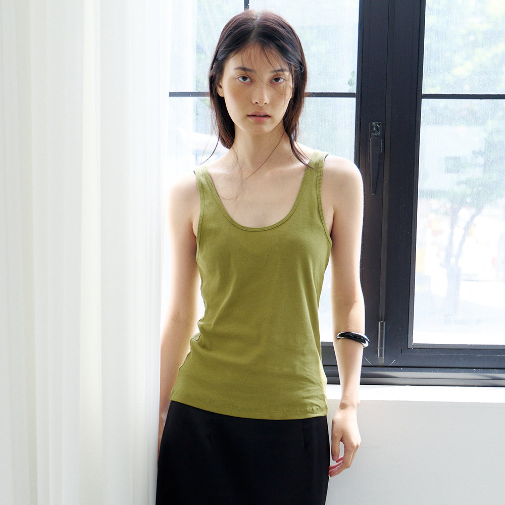 NOEUD Deep Round Sleeveless (Olive)