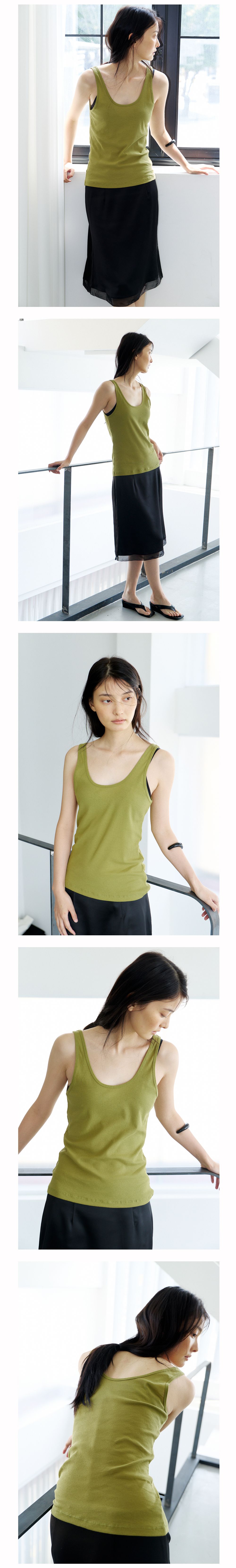 NOEUD Deep Round Sleeveless (Olive)