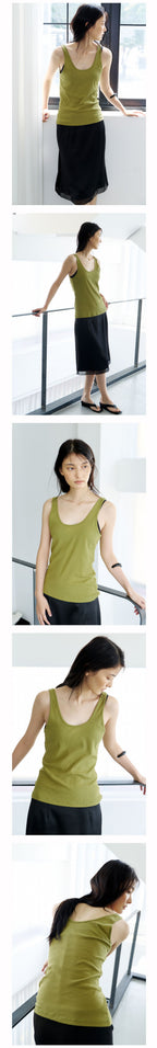 NOEUD Deep Round Sleeveless (Olive)