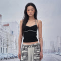SOMSOC DELL TERRY SLEEVELESS TOP_BLACK