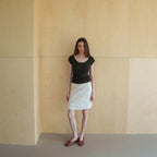 SEUREOUM Misty Scoop-neck Top_Charcoal