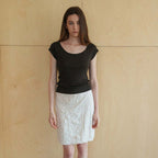 SEUREOUM Misty Scoop-neck Top_Charcoal