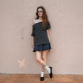 ODS Tone Shoulder Tee (Charcoal)