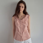OURNOSTALGIA Melly Pintuck Sleeveless Blouse_Pink(OB6BL04)