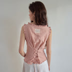OURNOSTALGIA Melly Pintuck Sleeveless Blouse_Pink(OB6BL04)