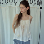 OURNOSTALGIA Rose Vine Sleeveless Blouse_Cream(OB6BL10)
