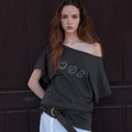 ODS One Shoulder Logo Tee (Charcoal)
