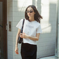 EMKM Minimal logo half sleeve t-shirt_WHITE