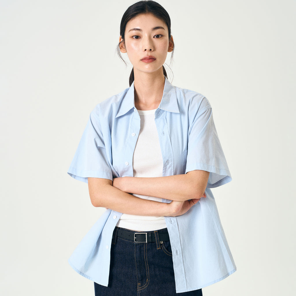 HAVE HAD Everyday Comfort Half Shirts (Light Blue)