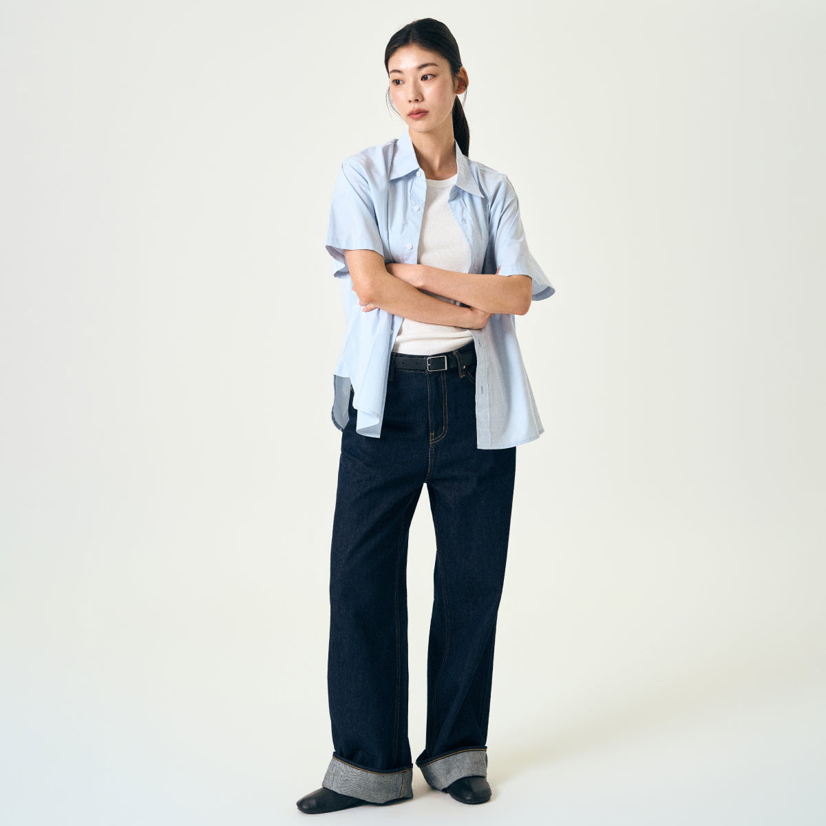 HAVE HAD Everyday Comfort Half Shirts (Light Blue)