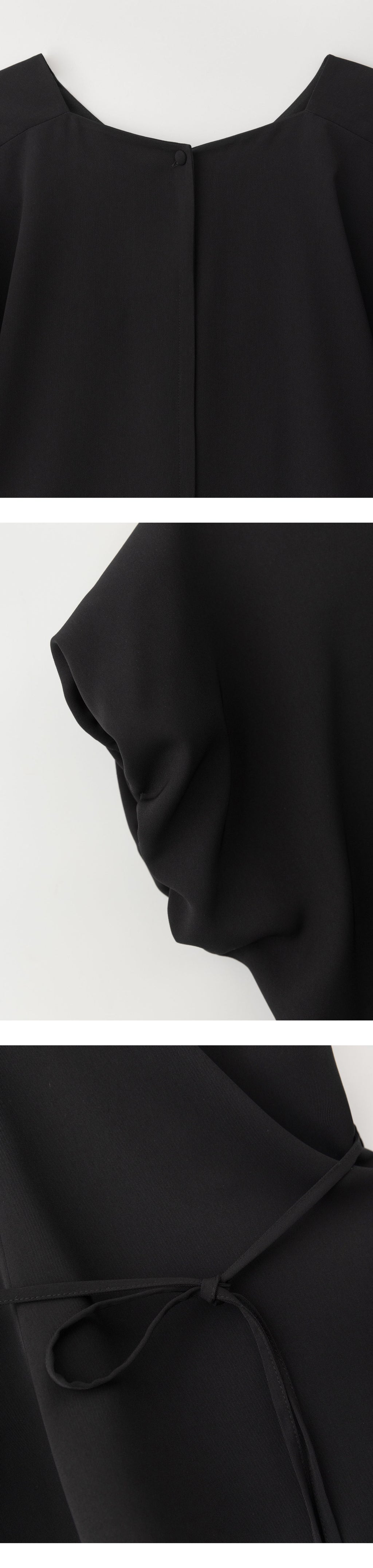 EAAH REIN V NECK BLOUSE (BLACK)