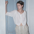 TILLBER String viscose blouse_Ivory