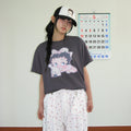 RONRON BETTY BOOP RIBBON BASIC FIT T SHIRT CHARCOAL