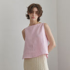 OHKUKKA Simple Linen Top – Pink