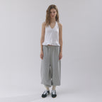 hetherment flare halter top (white)
