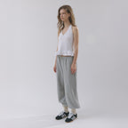 hetherment flare halter top (white)