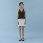 hetherment flare halter top (black)