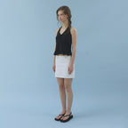 hetherment flare halter top (black)