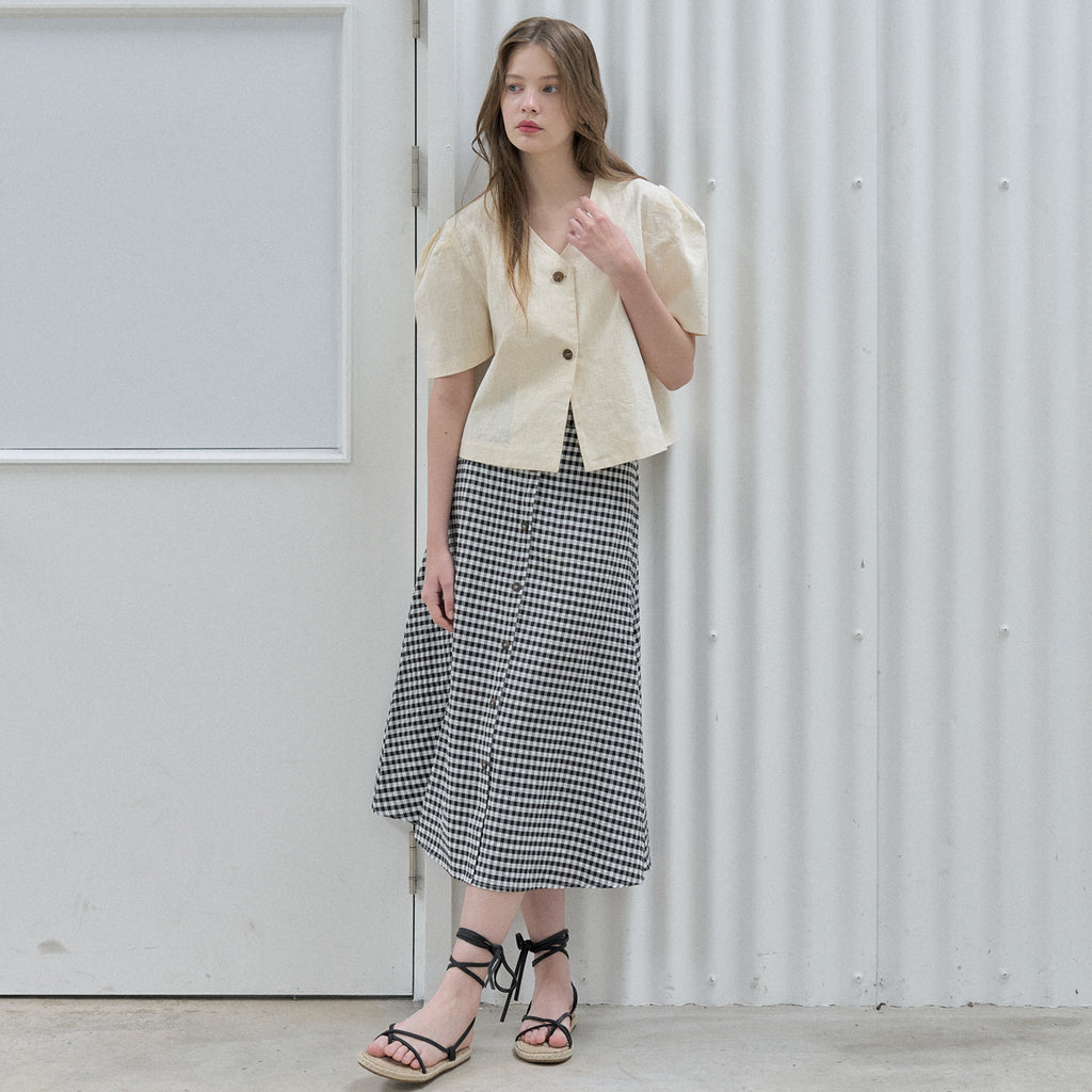 AVANT-G Two-Way Puff Blouse Jacket - Yellow