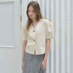 AVANT-G Two-Way Puff Blouse Jacket - Yellow