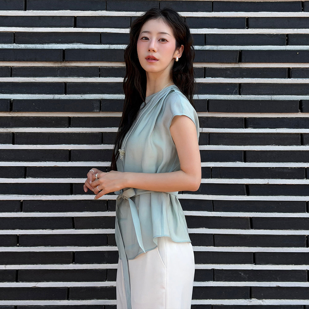 GIEMAR PINTUCK SLEEVELESS MINT Pintuck sleeveless mint