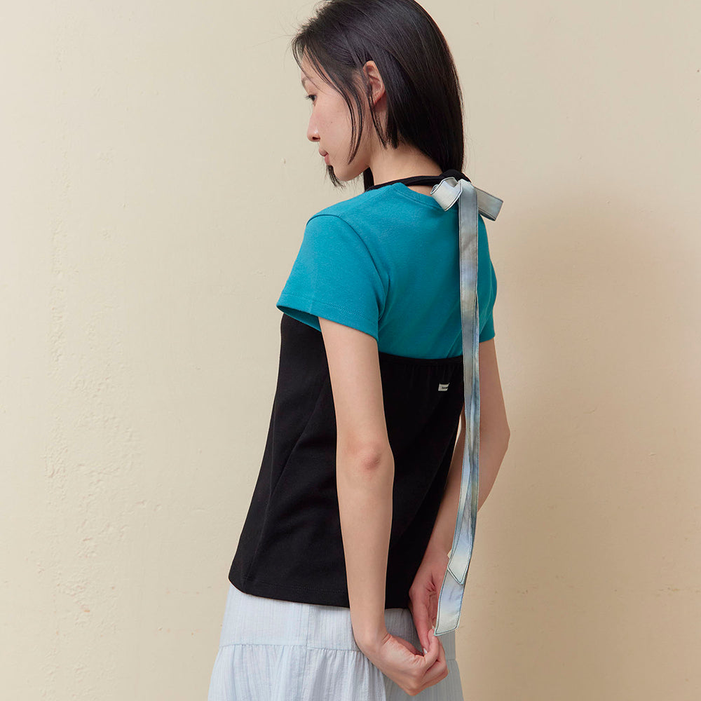 haveawhale [Friendship PICK][29EDITION] halter neck sleeveless (BK)