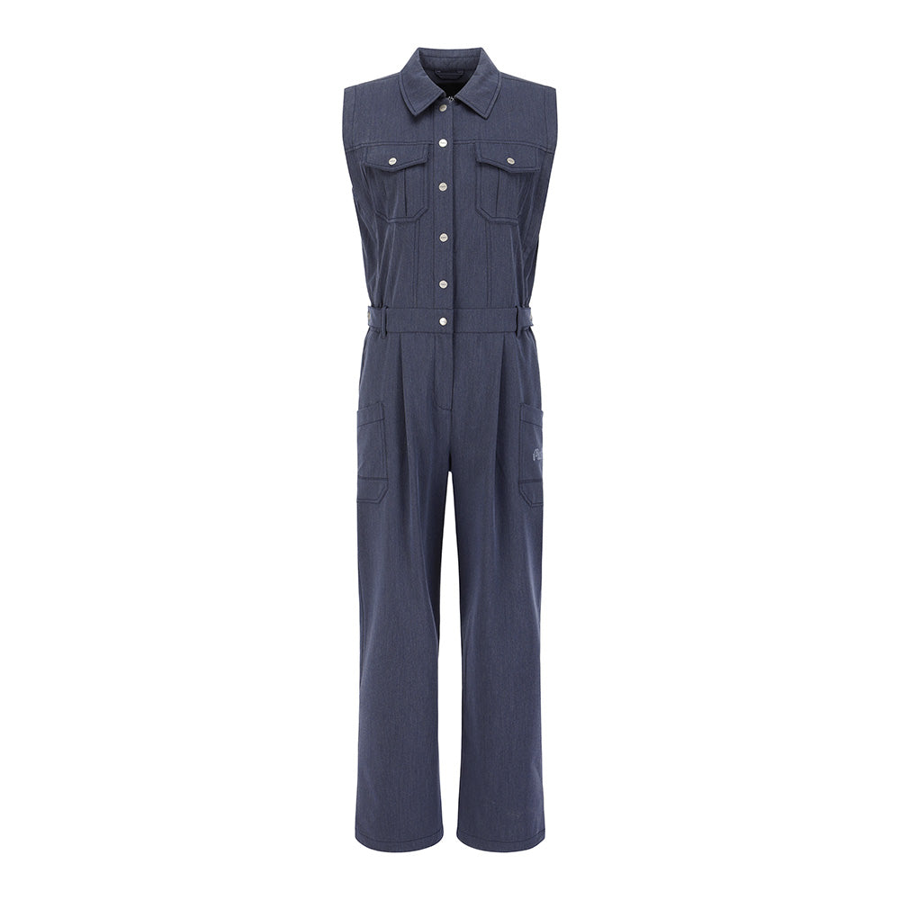 MALBON GOLF MALBON GOLF Shirt Sleeveless Jumpsuit NAVY