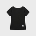 COIRIS Soluna one shoulder color combination short sleeve tee (13 colors)