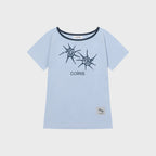 COIRIS Soluna one shoulder color combination short sleeve tee (13 colors)