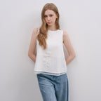 MIND BRIDGE WOMEN [W]White Layered Sleeveless M1WS4203