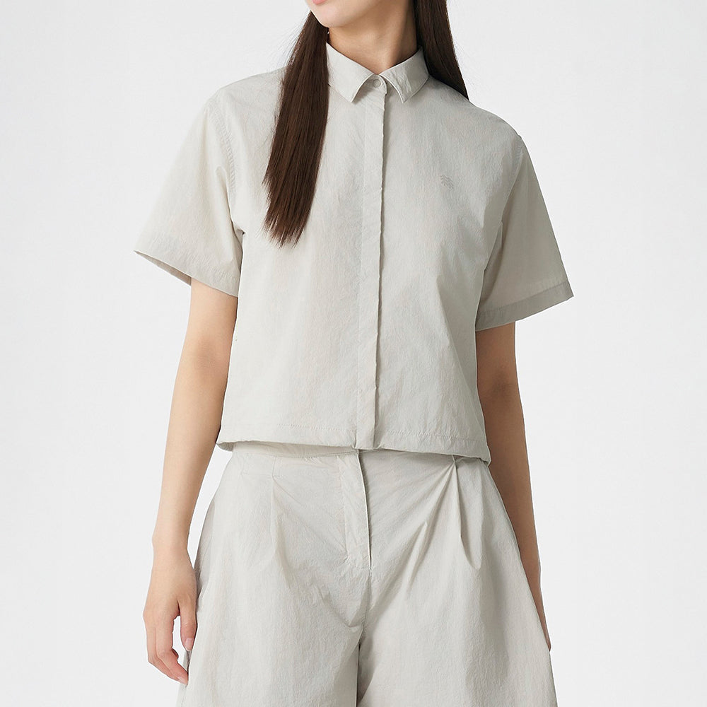 KOLON SPORT Women's Daypack Crop Short Sleeve Shirt TVSCM26692LBE