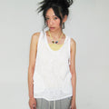 EXPIRED GIRL Mia Sleeveless Hoodie Ivory