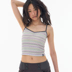 EXPIRED GIRL Multi Stripe Tank Taro